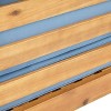 2pk Oana Outdoor Acacia Wood Left Arm Loveseat & Coffee Table with Cushion Teak/Blue - Christopher Knight Home: Transitional Patio Set - 3 of 4