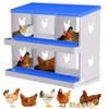 Chicken Nesting Boxes, Roll Away Nest Box for Chicken Coop, Metal Egg Laying Box with Perch & Lid Cover - 2 of 4