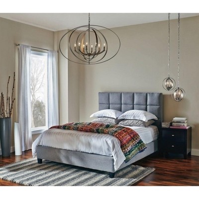 Equinox Burnished Silver 5-Light Steel Chandelier Pendant