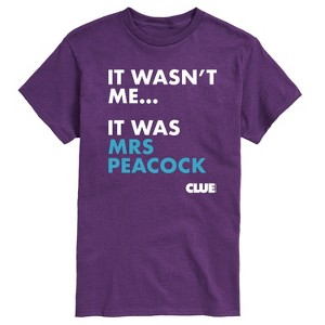 Men's - Clue - It Wasnt Me It Was Mrs Peacock Short Sleeve Graphic T-Shirt - 1 of 3