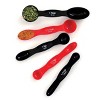 Norpro 5 Piece Nesting Magnetic Measuring Spoon Set 1/4 tsp to 1 tbsp, Red/Black - 3 of 4