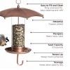 Good Directions Steel Rainy Day Umbrella Inspired Novelty Bird Feeder 16" - 2 of 4