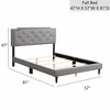 Full Size Platform Bed with Upholstered Headboard for Bedroom - 2 of 4