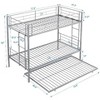 Kumasinova Metal Bunk Bed, Strong Steel Bed Frame with Safe Stairs, Modern Space-Saving Bunk Bed for Teens and Adults, 13" Under-Bed Storage - 4 of 4