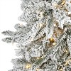 5ft. Flocked Grand Fir Artificial Christmas Tree with 650 Warm Micro LED Lights, Remote Control & 386 Branches – Cozy X-Mas Glow - 3 of 4