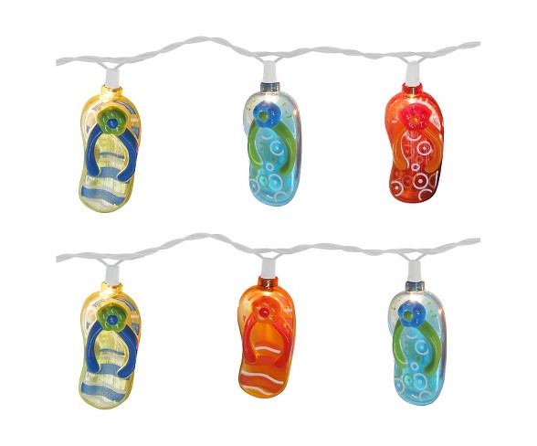 11' 10 Lt Beach Flip Flops String Light - Set of 2
