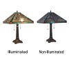Chloe Lighting Innes Tiffany-Style Blackish Bronze 2 Light Victorian Table Lamp 16 Inch Shade - 3 of 4