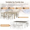 Whisen 7-Piece Dining Table Set with Extendable Table,2 Drawers and 6 Upholstered Chairs - 4 of 4