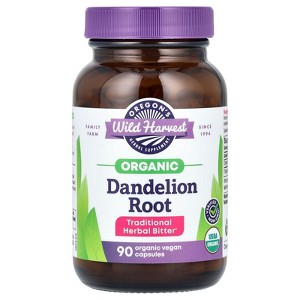 Oregon's Wild Harvest Organic Dandelion Root, 1,200 mg, 90 Organic Vegan Capsules (400 mg per Capsule) - 1 of 2