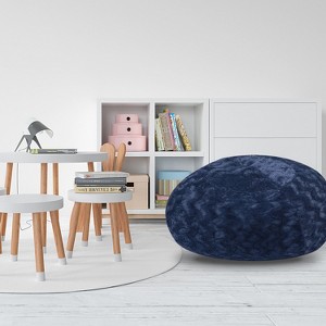 Lyngins Faux Fur Bean Bag Sofas for Kids and Adults,Comfy Armless Lazy Chairs with Shredded and Memory Foam for Living Room - 1 of 4