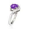 Ross-Simons 0.90 Carat Amethyst Curved Ring in Sterling Silver - 3 of 4