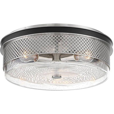 Minka Lavery Cole's Crossing 15"W Brushed Nickel 3-Light Ceiling Light