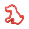 Unique Bargains Large Dog Trio Cookie Cutter Hand Washable Stainless Steel Plastic Tangerine Orange 4"x4.4"1.6" 1Pcs - 4 of 4