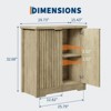 Fluted Buffet Sideboard Cabinet with Storage,2 Doors & Adjustable Shelf,Handle,Spacious Tabletop - 2 of 4