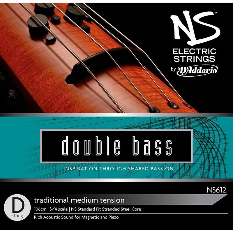 D'Addario NS Electric Traditional Bass D String, 1 of 3