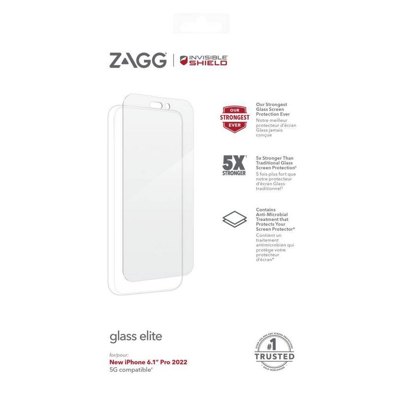 ZAGG Apple iPhone 14 Pro InvisibleShield Glass Elite AM Screen Protector, 3 of 7