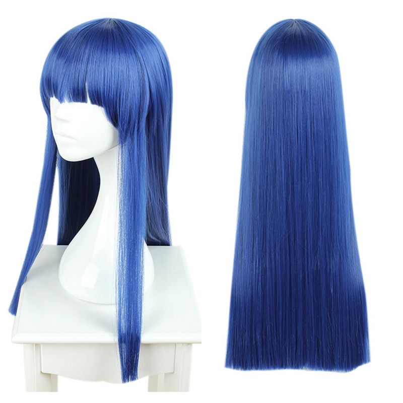 Unique Bargains Women's Wigs 28" Blue with Wig Cap, 5 of 7