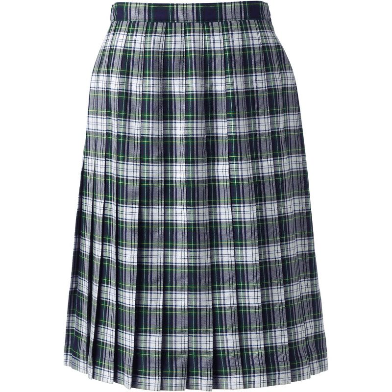 Lands' End Lands' End School Uniform Women's Plaid Pleated Skirt Below the Knee, 1 of 3