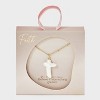 14K Gold Dipped Pearl Cross Necklace - Gold/Ivory - 3 of 4