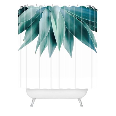 Gale Switzer Agave Fringe Shower Curtain Green - Deny Designs