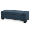 Modern Storage Ottoman and Benches with Fabric for bedroom living room,blue-Christopher Knight Home - 2 of 4
