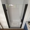ONWITH 34 in. to 36 in. W x 72 in. H Pivot Hinged Swing Frameless Shower Door in Black - 4 of 4