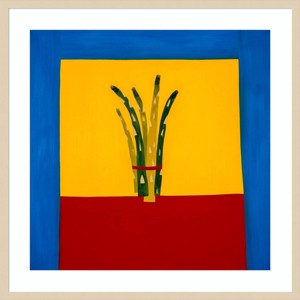 33" x 33" Asparagus by Cristina Rodriguez Wood Framed Wall Art Print - Amanti Art: Modern Lithograph, Food & Drink Theme - 1 of 4