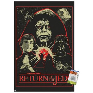Trends International Star Wars: Return of the Jedi - Red Outline Illustration Unframed Wall Poster Prints - 1 of 4