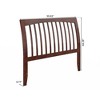 AFI Furnishings Orleans Full Sleigh Solid Wood Slat Headboard, Walnut - 3 of 4