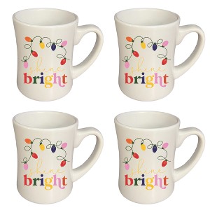 Courtside Market Colorful Shine Bright Diner Mug 4 Piece Set - 1 of 1