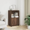 CLIHOME Mobile Office Cabinet with Storage Space, 2 Doors Rolling File Container, Kitchen Sideboard Buffet Cabinet - 2 of 4