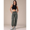 INSPIRE CHIC Women's Y2K Streetwear High Waisted Pockets Casual Long Cargo Pants - 3 of 4