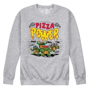 Men's - Teenage Mutant Ninja Turtles Mutant Mayhem - Pizza Power Graphic Fleece Sweatshirt - 1 of 4