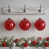 SEVOBAL Tree Ornaments 3PCS Set 6" Red Glass Christmas Ornament Balls Holiday Tree Decorations Hanging Spheres for Party Decor, Red, 6"*6"*6" - 3 of 4