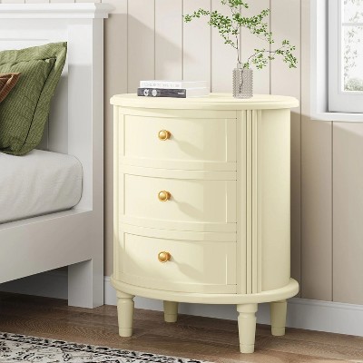 Hommoo Nightstand with 3 Drawers