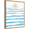 16" x 20" Sunrise Across the Water by Danhui Nai Framed Wall Canvas - Amanti Art - 2 of 4