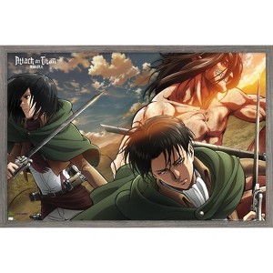 Trends International Attack on Titan: Season 2 - Trio Framed Wall Poster Prints - 1 of 4