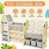 Kids Bookshelf with 17 Bins,Toy Storage Organizer Cabinet with HDPE Shelf for Playroom, Bedroom, Living Room-Tanpinhause - 3 of 4