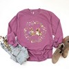 Simply Sage Market Women's Bunnies Floral Wreath Long Sleeve Garment Dyed Tee - 2 of 4
