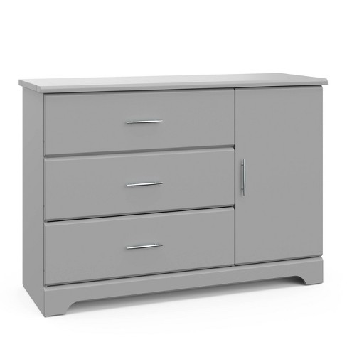 Storkcraft Brookside 3 Drawer Combo Dresser Pebble Gray Target