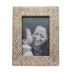5x7 Inches Brass Wood & Glass Photo Frame - Foreside Home & Garden - 1 of 4