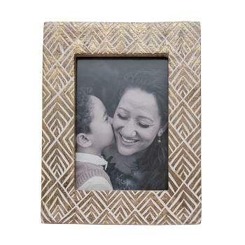 5x7 Inches Natural Wood & Glass Photo Frame - Foreside Home & Garden ...
