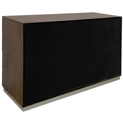 Brylin Chic Rustic 8-Drawer Dark Walnut Dresser with Chrome Accents