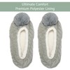 Elanze Designs Ballerina Knit Pom Womens Plush Lined Cozy Non Slip Indoor Soft Slipper - Grey, Medium - 2 of 4