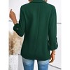 Womens Long Sleeve Button Suit Jacket Fall Casual Business Work Office Blazers Solid Color Shirt Top - 4 of 4