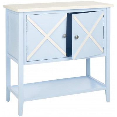 Polly Light Blue and White Poplar Sideboard