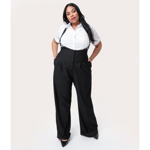 Unique Vintage Women's Plus Thelma Suspender Pants - 1 of 4