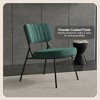 LeisureMod Marilane Velvet Accent Chair – Cushioned Upholstery, Cozy Seating for Living Rooms, Offices, Lounges & Contemporary Home Spaces - 4 of 4