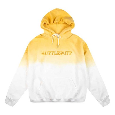 Harry Potter Hufflepuff Embroidered Juniors Gold Ombre Pullover Hoodie Small