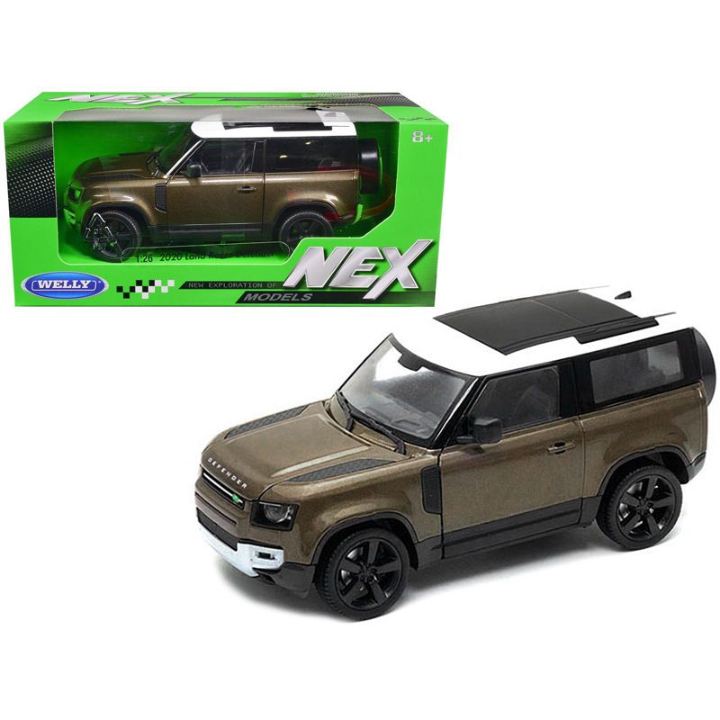 2020 Land Rover Defender Brown Metallic with White Top "NEX Models" 1/26 Diecast Model Car by Welly, 1 of 4